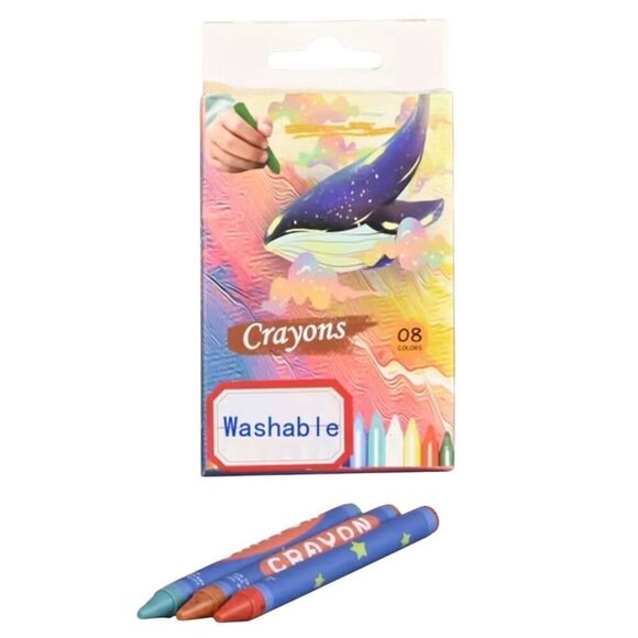 Washable neon crayon 5 8ct sets - Picture 1 of 1